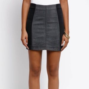 Free People Modern Femme Color Block Mini Skirt